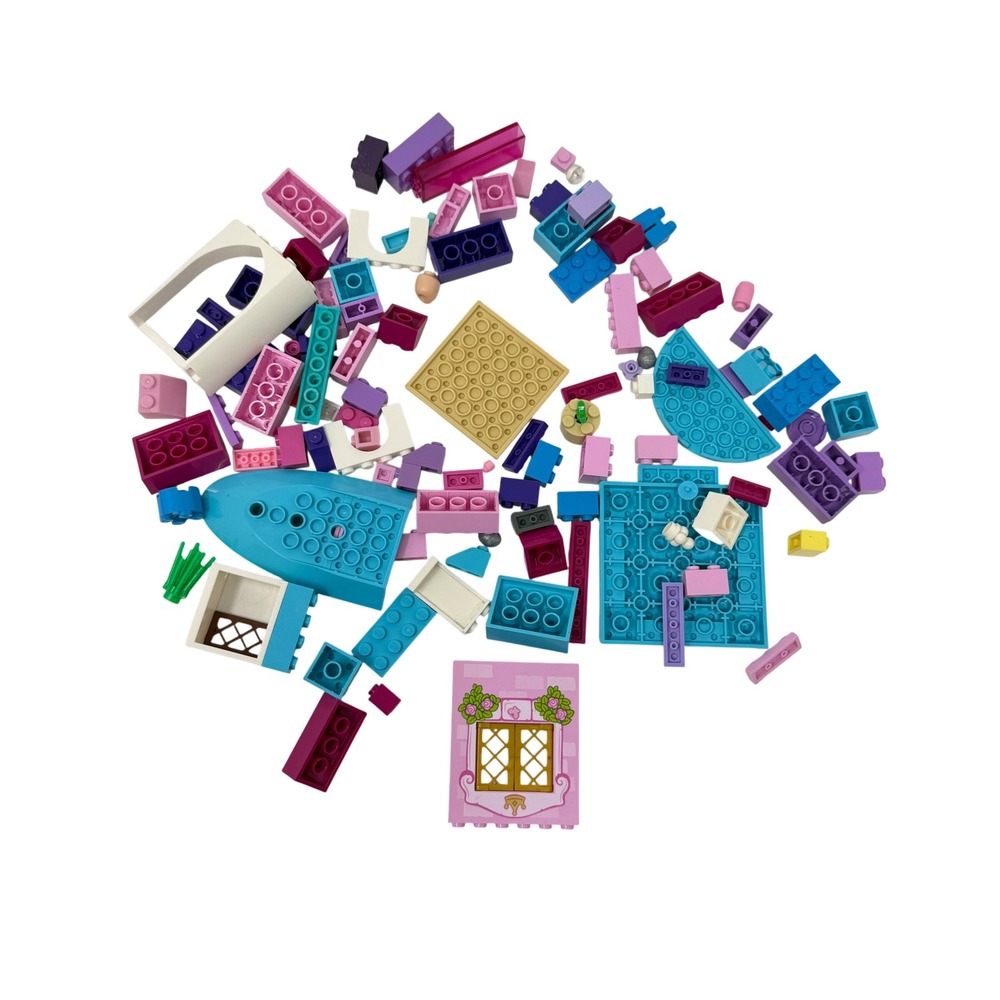 LEGO Friends Mixed Bulk Lot 5.1oz Pink Purple Blue Bricks Specialty Pieces